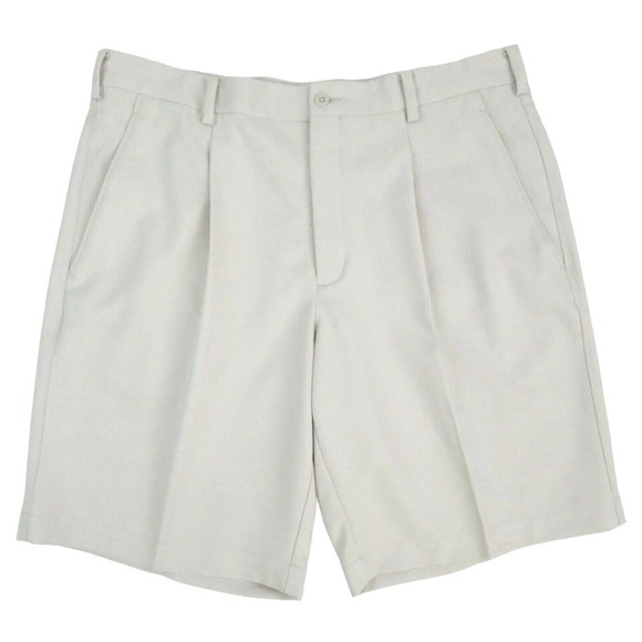 Nike Shorts Men Size 34 Golf Tour Pleated 509180 235 Light Bone - Picture 1 of 4